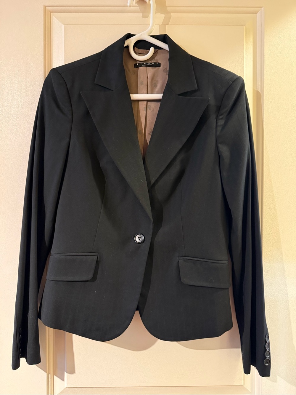 Sisley Black Women's Single-Button Blazer Jacket